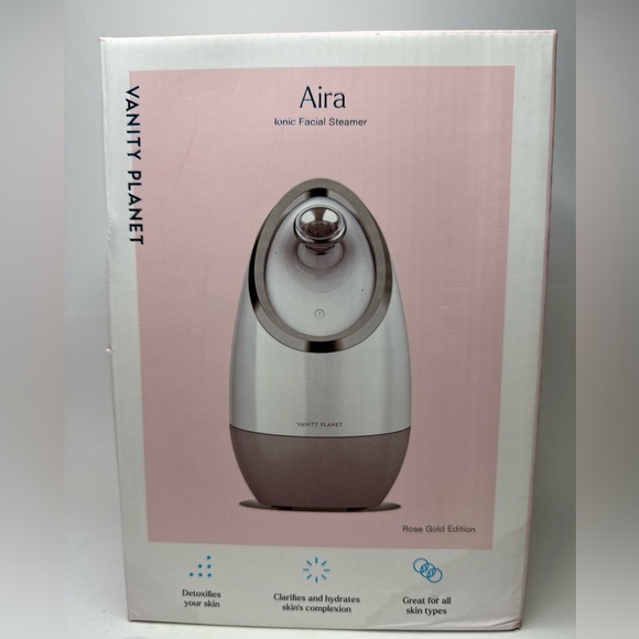 Vanity Planet Aira Ionic Facial Steamer [Rose Gold Edition] NEW IN BOX - Picture 1 of 6
